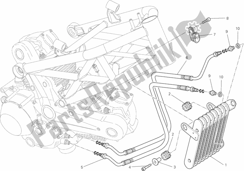 Todas as partes de Radiador De óleo do Ducati Monster 795 Thailand 2013